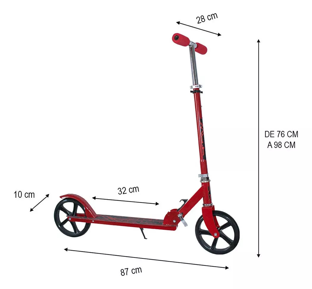 SCOOTER METALICO 2 RUEDAS 200MM (hasta 100 kg)